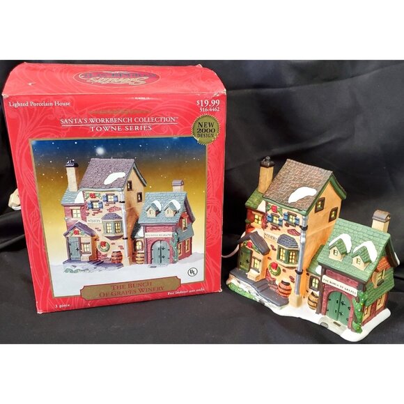 Santas Workbench THE BUNCH OF GRAPES WINERY Christmas Village building wine shop - Picture 1 of 10
